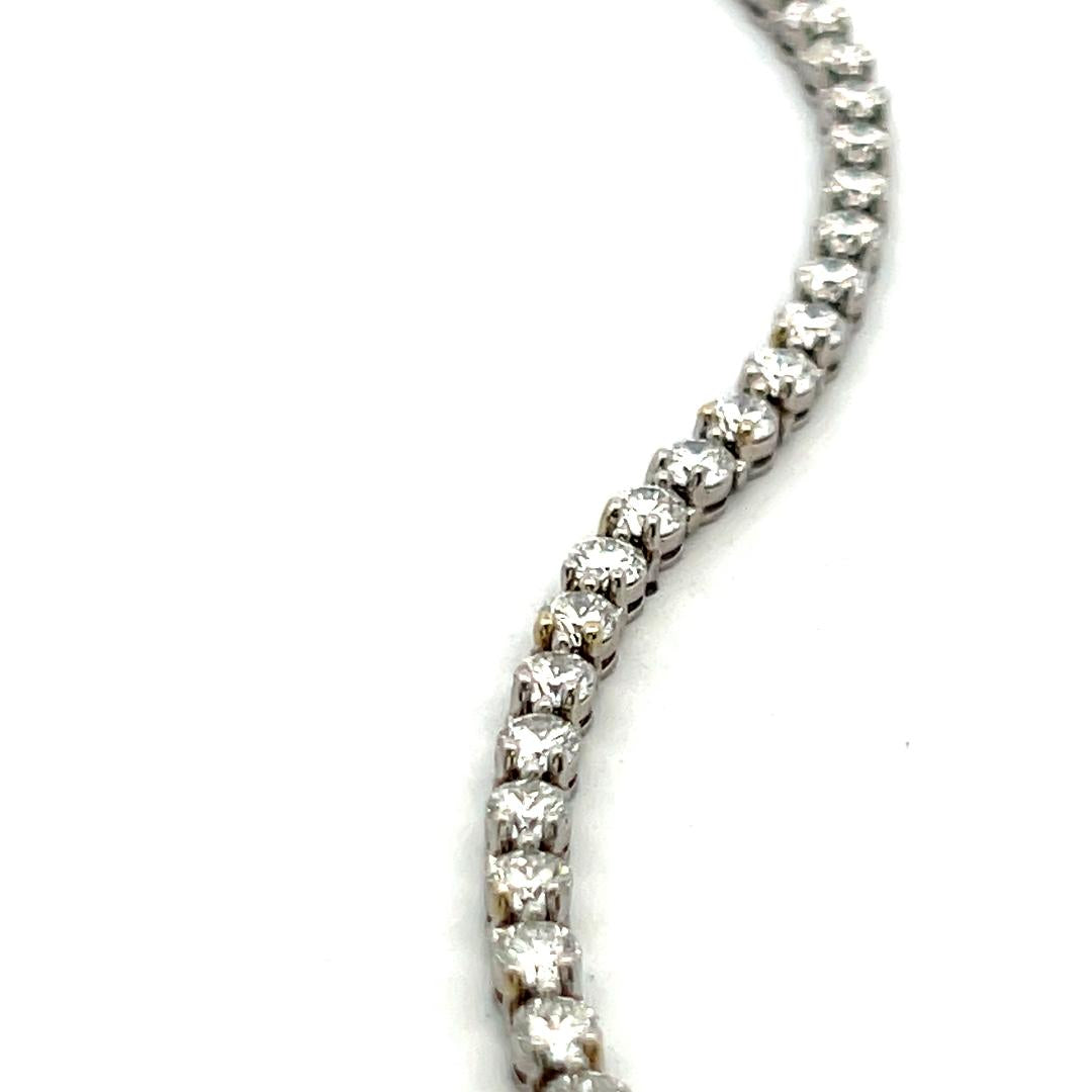 Tiffany & Co 6.59 Carat Round and Marquis Shape Diamond Platinum Tennis Bracelet