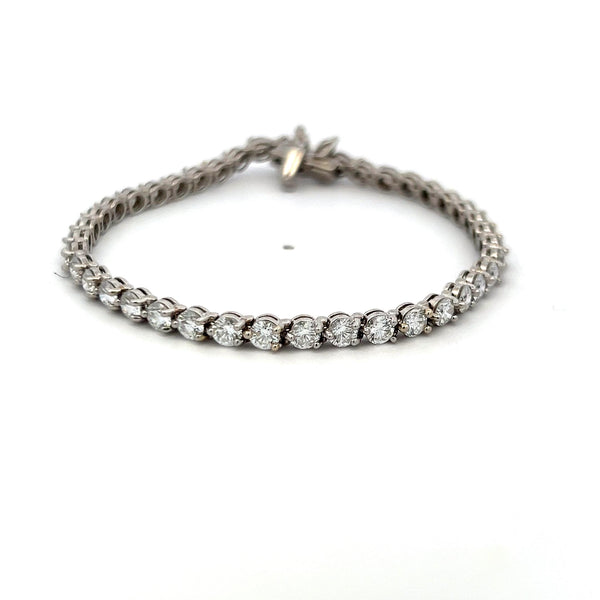 Tiffany & Co 6.59 Carat Round and Marquis Shape Diamond Platinum Tennis Bracelet