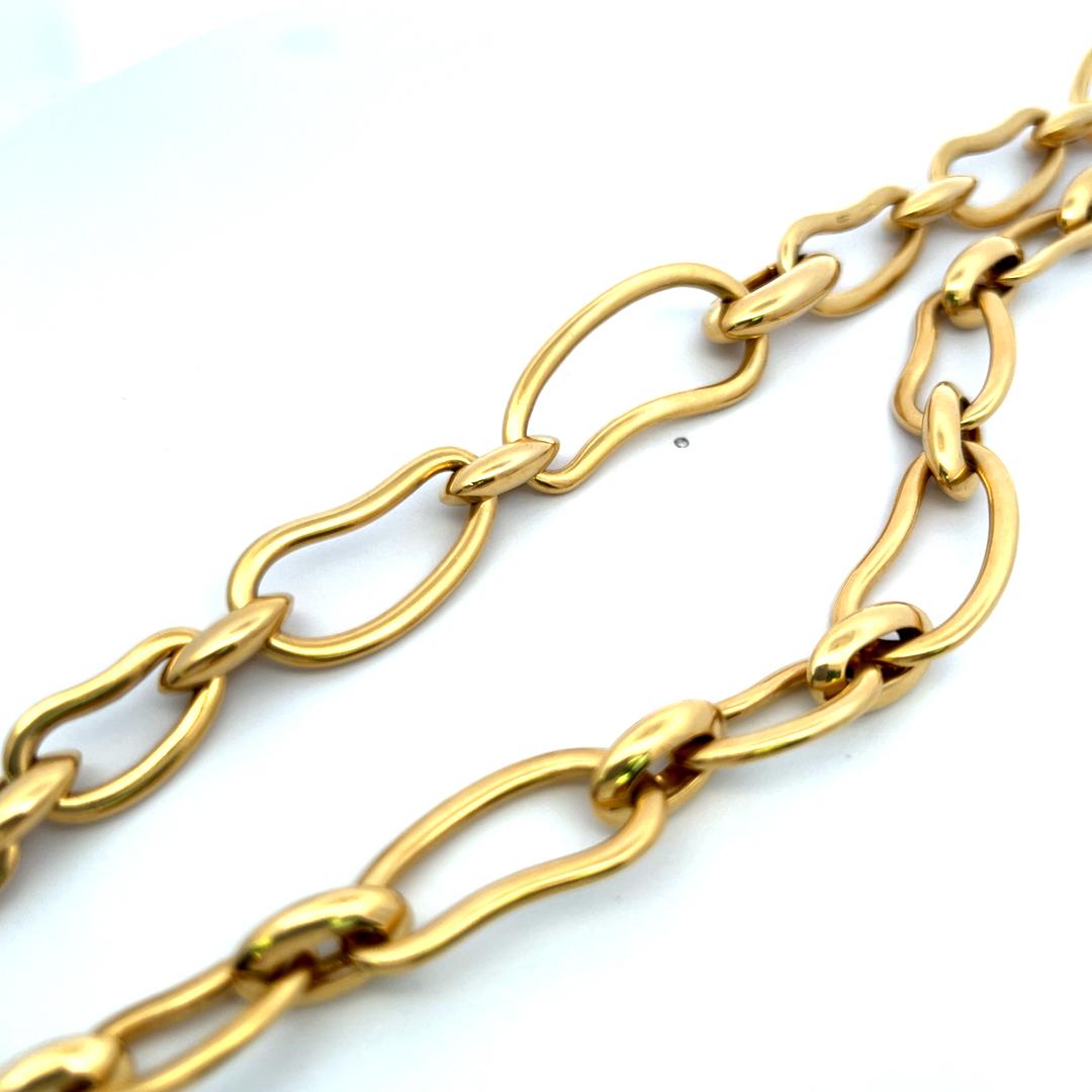 Pomellato 20 Inch 118 Grams 18 Karat Yellow Gold Link Necklace