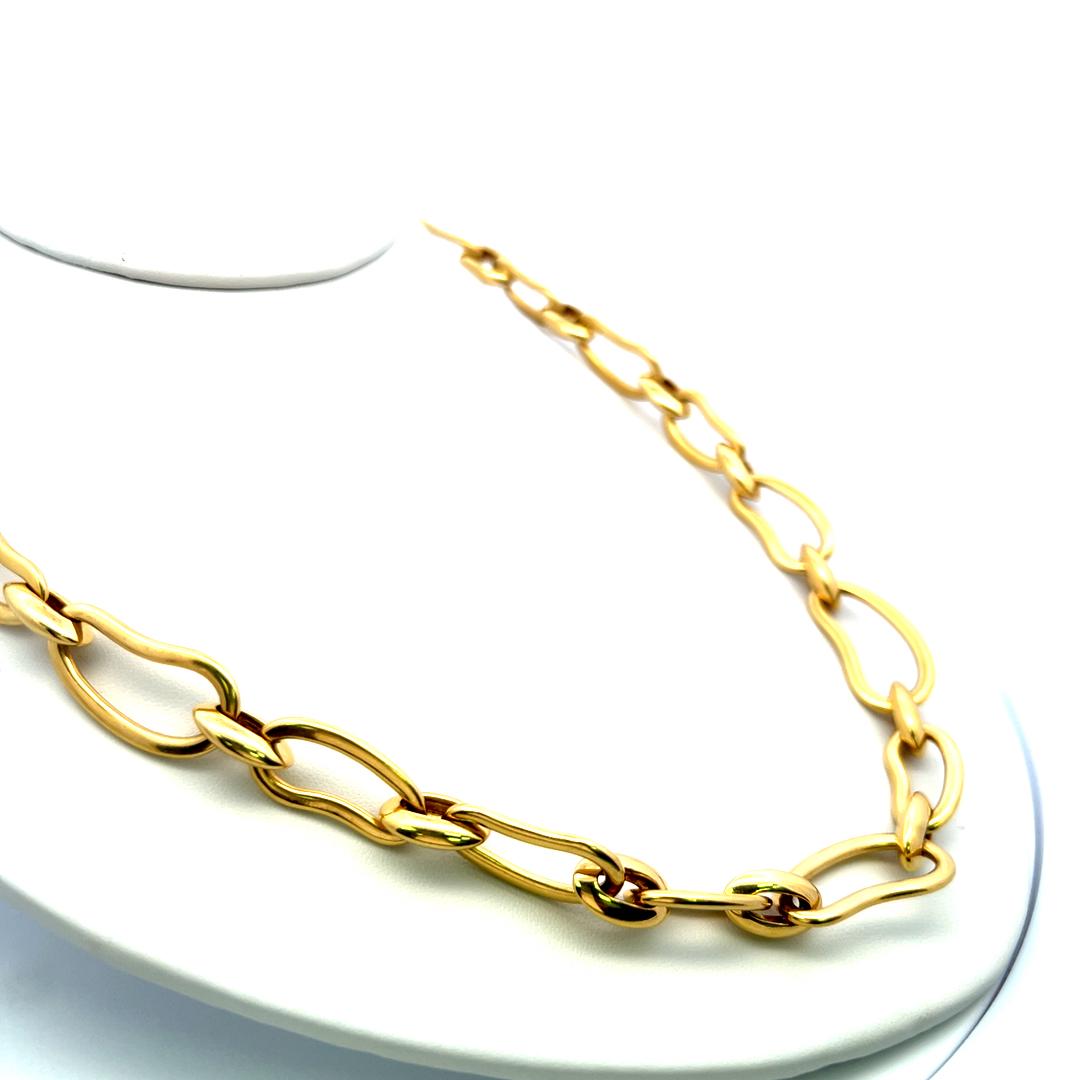 Pomellato 20 Inch 118 Grams 18 Karat Yellow Gold Link Necklace