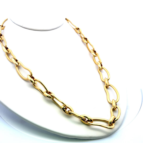 Pomellato 20 Inch 118 Grams 18 Karat Yellow Gold Link Necklace