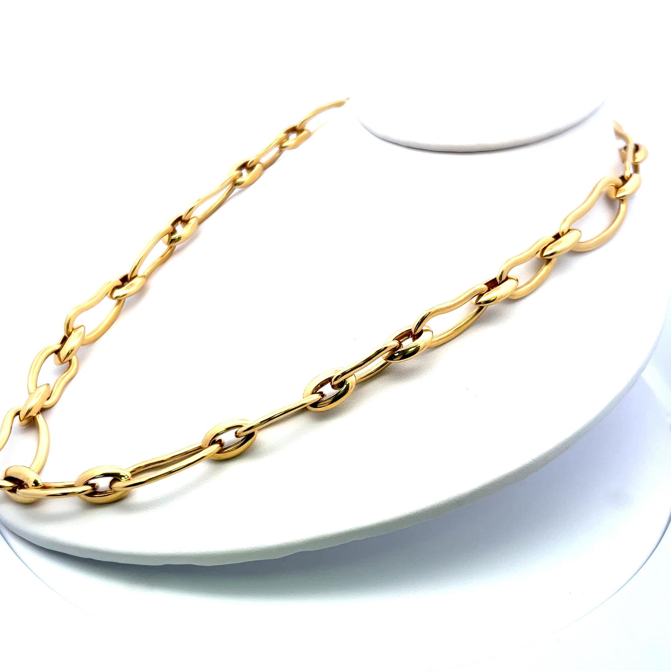 Pomellato 20 Inch 118 Grams 18 Karat Yellow Gold Link Necklace