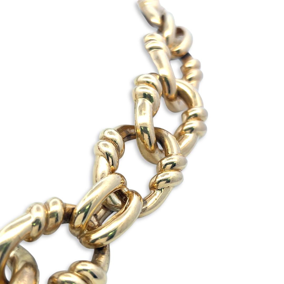 David Webb Vintage 18K Yellow Gold Chain Necklace and Bracelet Set 318.1 Grams