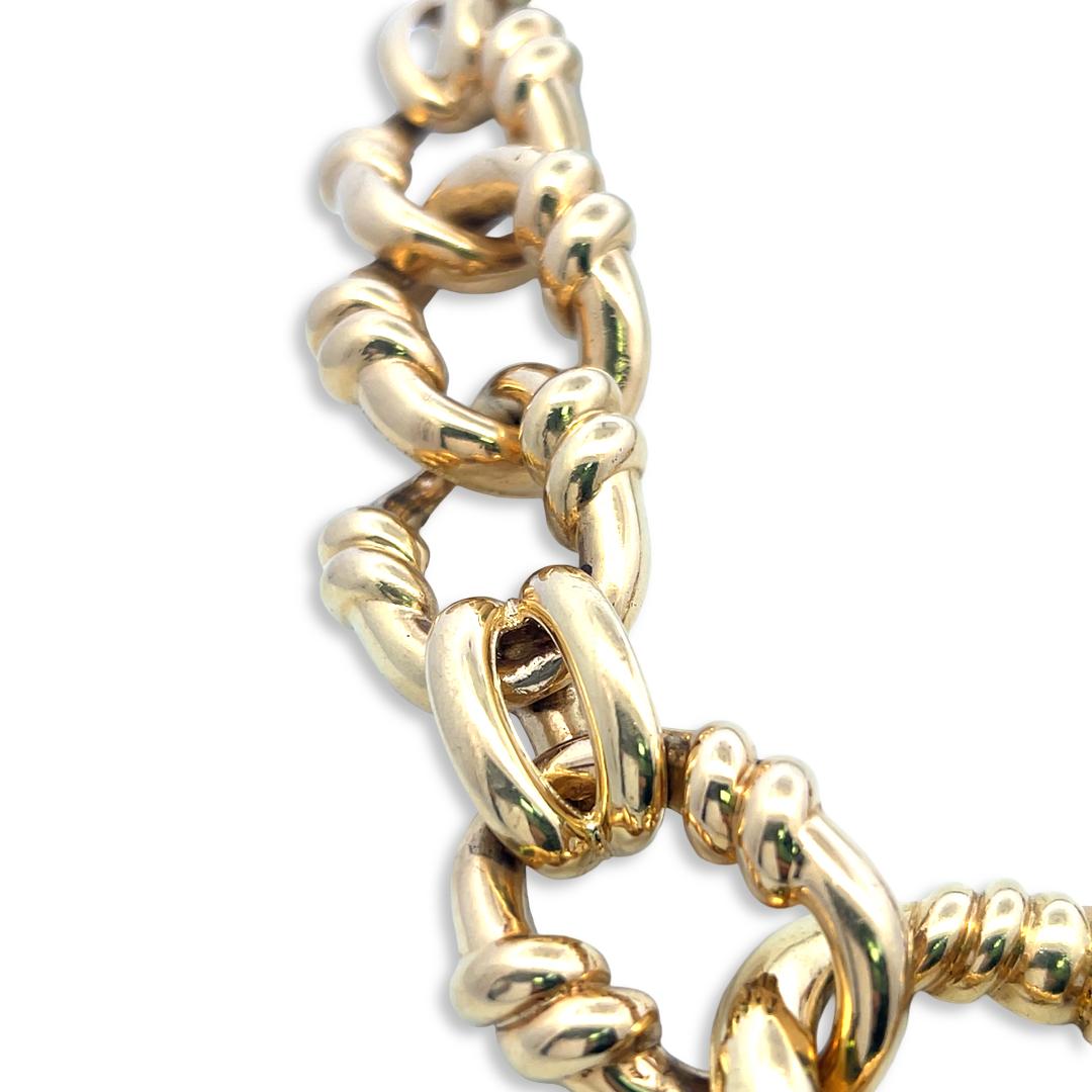 David Webb Vintage 18K Yellow Gold Chain Necklace and Bracelet Set 318.1 Grams