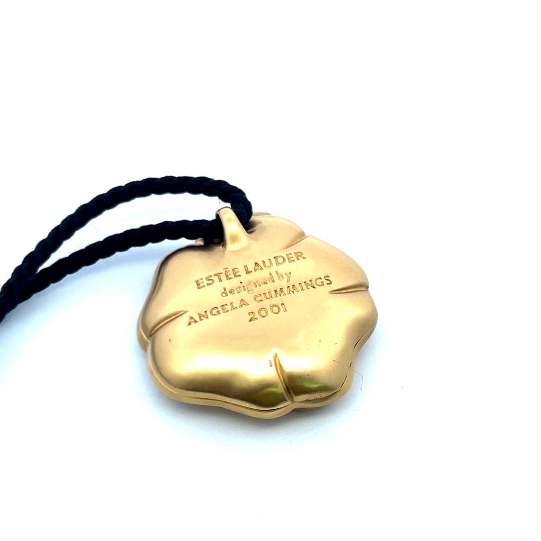 Angela Cummings 18K Yellow Gold Pendant Necklace with 0.08 Carat Round Diamonds