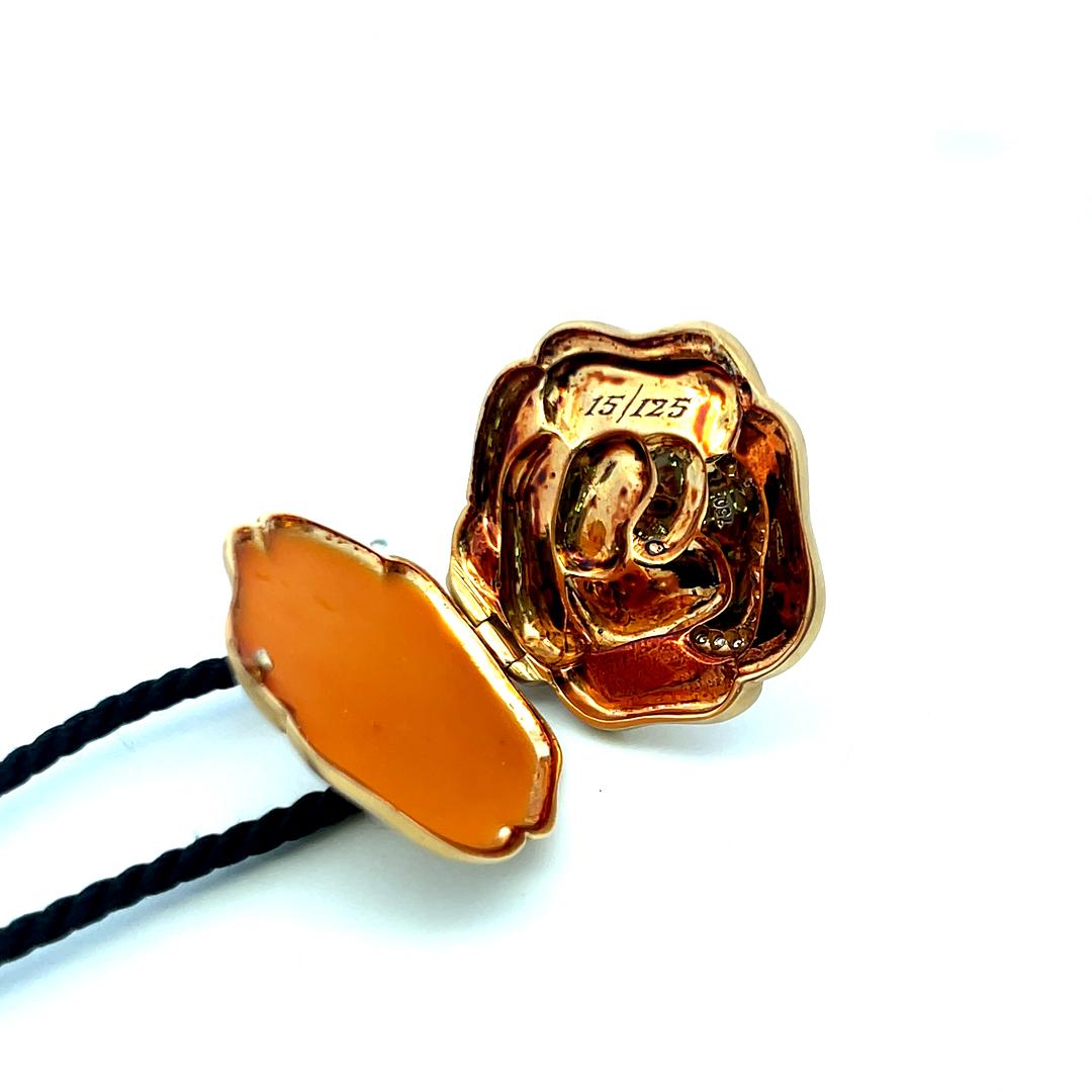 Angela Cummings 18K Yellow Gold Pendant Necklace with 0.08 Carat Round Diamonds