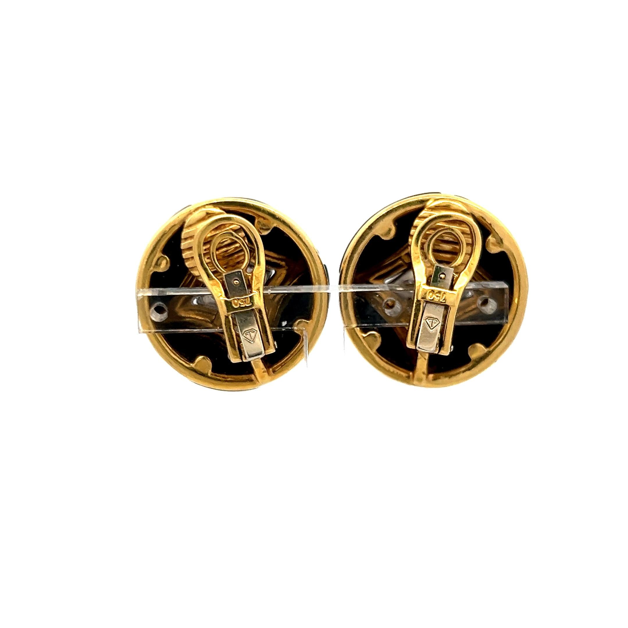 0.50 Carat Round Brilliant H VS Diamond 18 Karat Yellow Gold Clip On Earrings