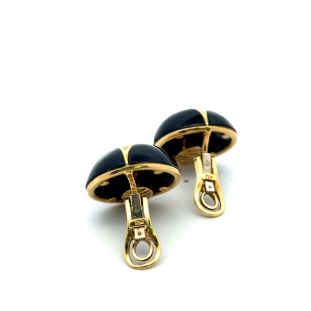 0.50 Carat Round Brilliant H VS Diamond 18 Karat Yellow Gold Clip On Earrings