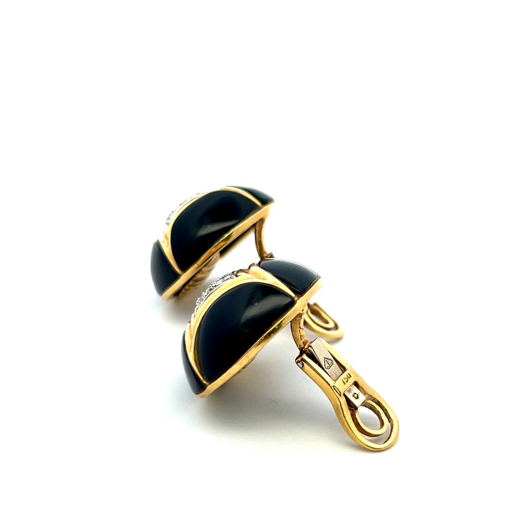 0.50 Carat Round Brilliant H VS Diamond 18 Karat Yellow Gold Clip On Earrings