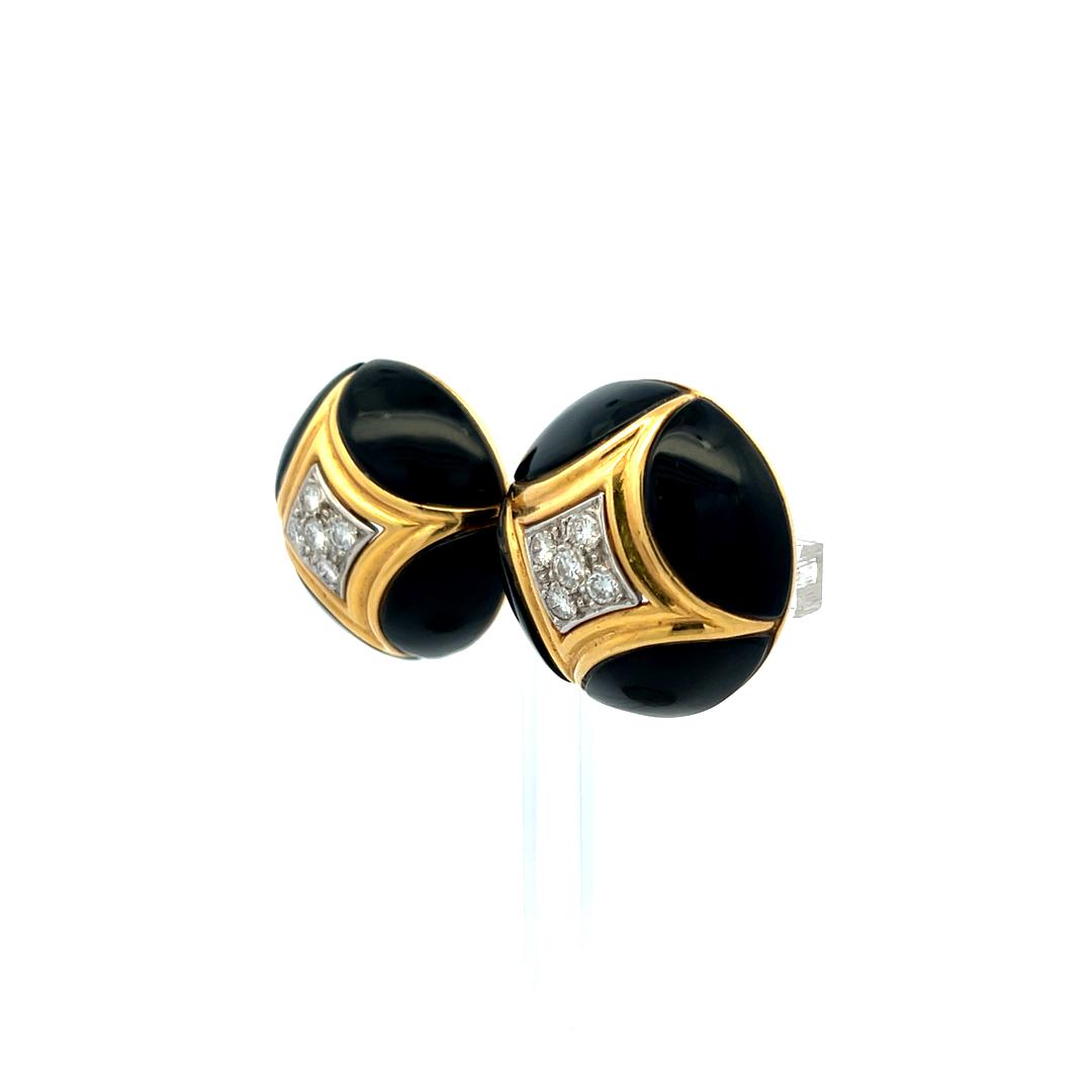 0.50 Carat Round Brilliant H VS Diamond 18 Karat Yellow Gold Clip On Earrings