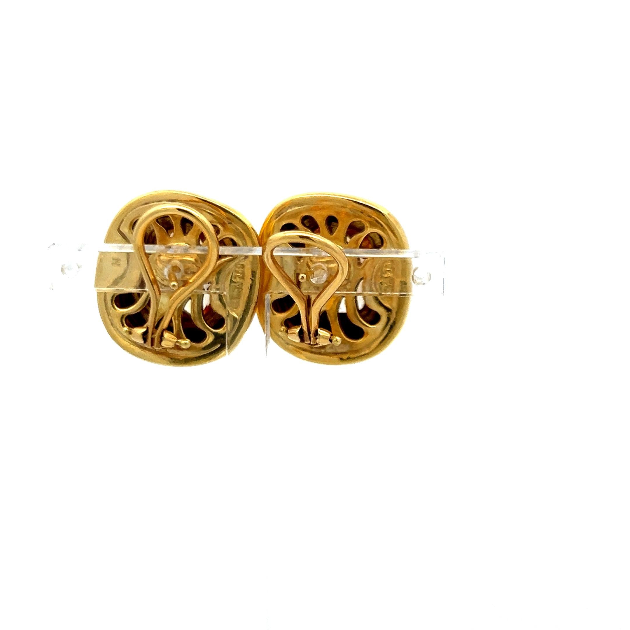 David Yurman 11-9.7MM Citrine 18 Karat Yellow Gold Clip On Earrings