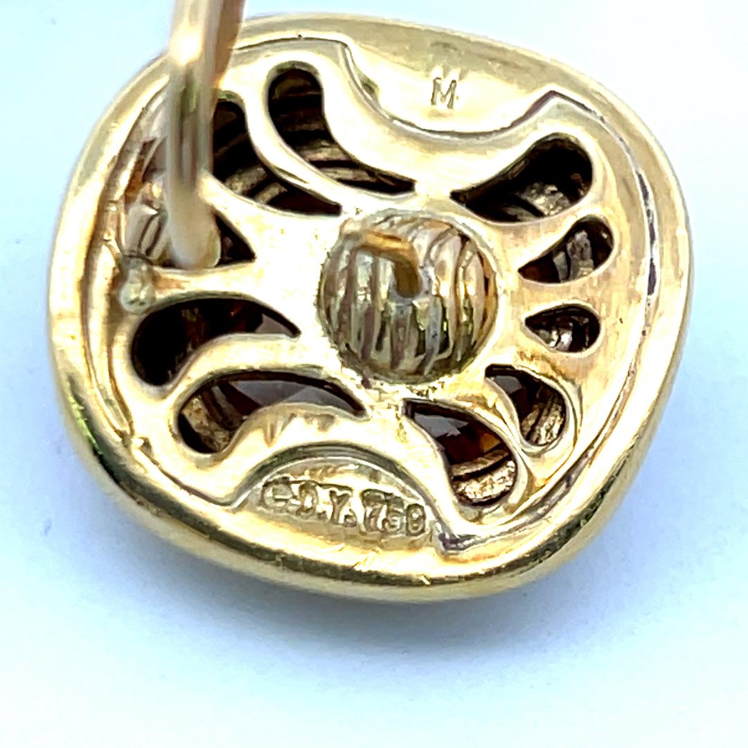 David Yurman 11-9.7MM Citrine 18 Karat Yellow Gold Clip On Earrings