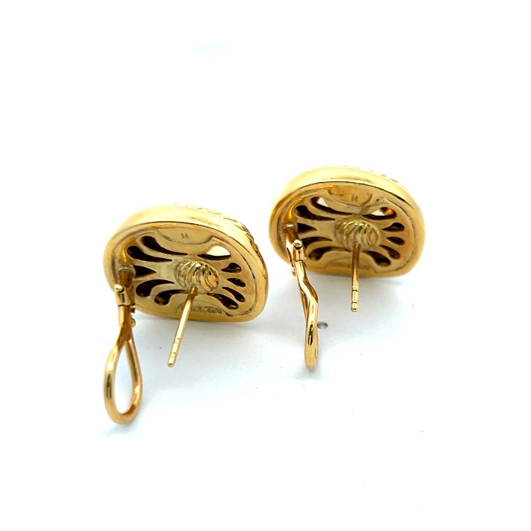 David Yurman 11-9.7MM Citrine 18 Karat Yellow Gold Clip On Earrings