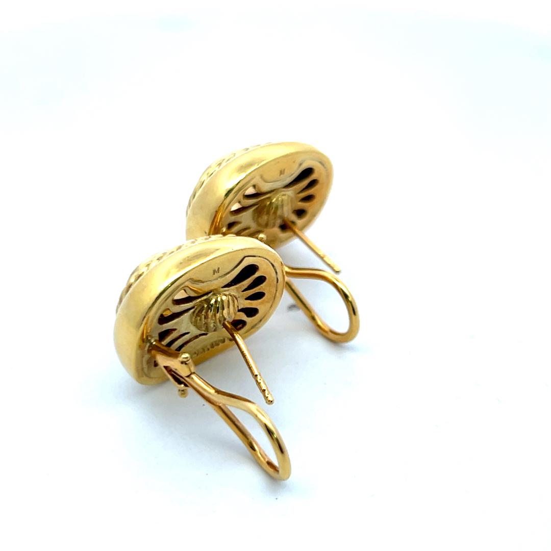 David Yurman 11-9.7MM Citrine 18 Karat Yellow Gold Clip On Earrings