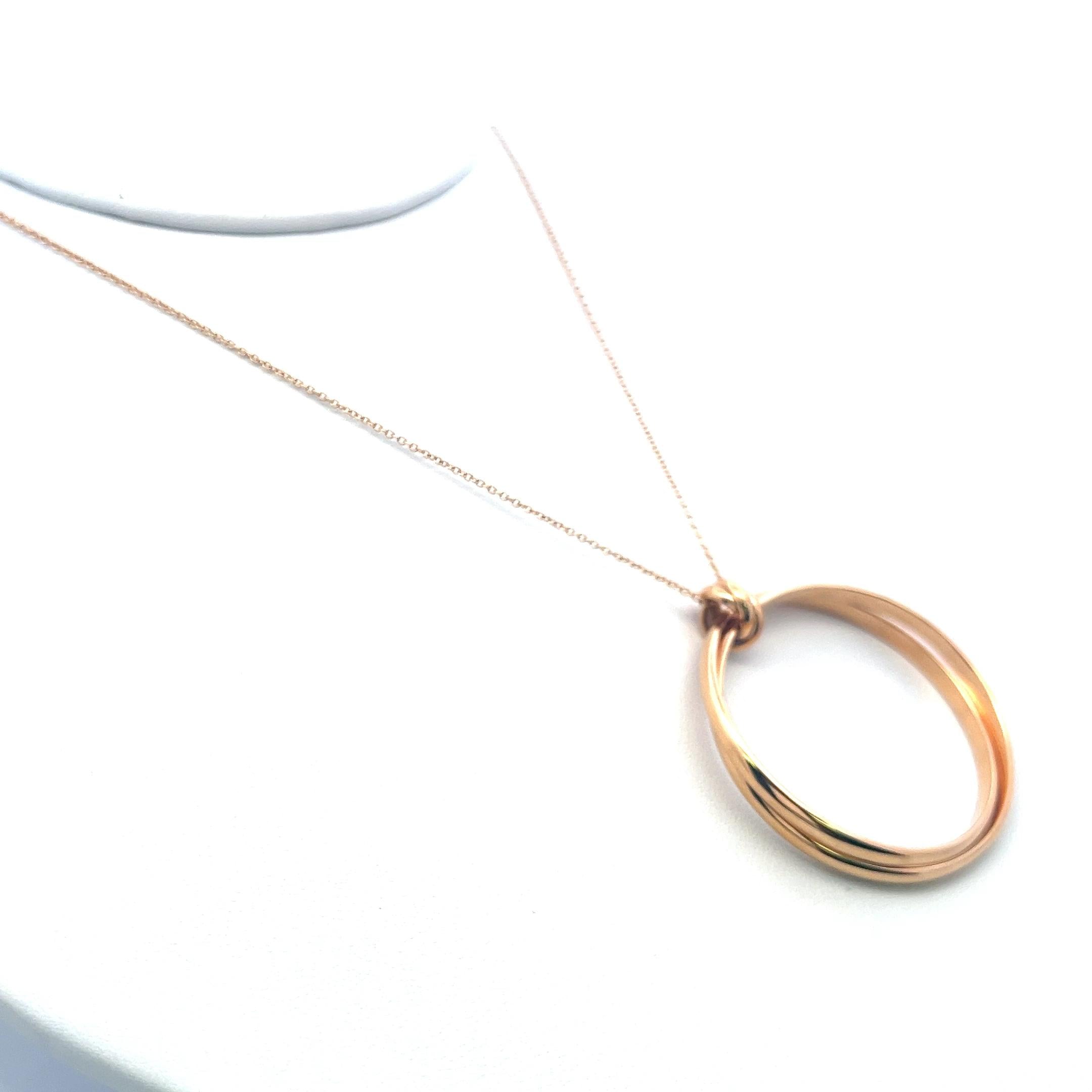 Tiffany & Co Vintage 15.80 Grams 18 Karat Rose Gold Pendant Necklace