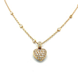 0.54 Carat Round Brilliant I SI1 Diamond 18 Karat Yellow Gold Pendant Necklace