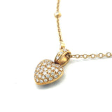 0.54 Carat Round Brilliant I SI1 Diamond 18 Karat Yellow Gold Pendant Necklace