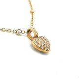 0.54 Carat Round Brilliant I SI1 Diamond 18 Karat Yellow Gold Pendant Necklace