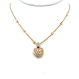 0.54 Carat Round Brilliant I SI1 Diamond 18 Karat Yellow Gold Pendant Necklace