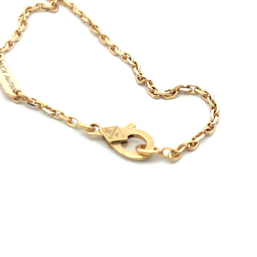 Van Cleef & Arpels Alhambra 18 Karat Yellow Gold Pendant Necklace with Cert