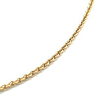 0.15 Carat Round Brilliant G VS2 Diamond 18 Karat Yellow Gold Chain Necklace