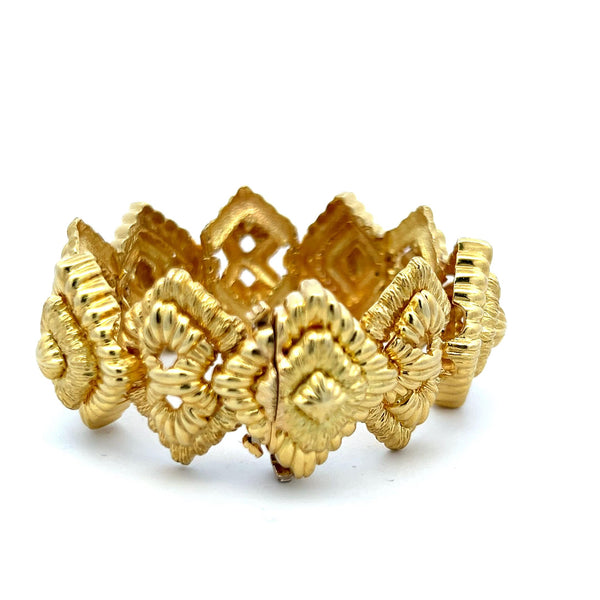 Van Cleef & Arpels Vintage 85.70 Grams 18 Karat Yellow Gold Link Bracelet