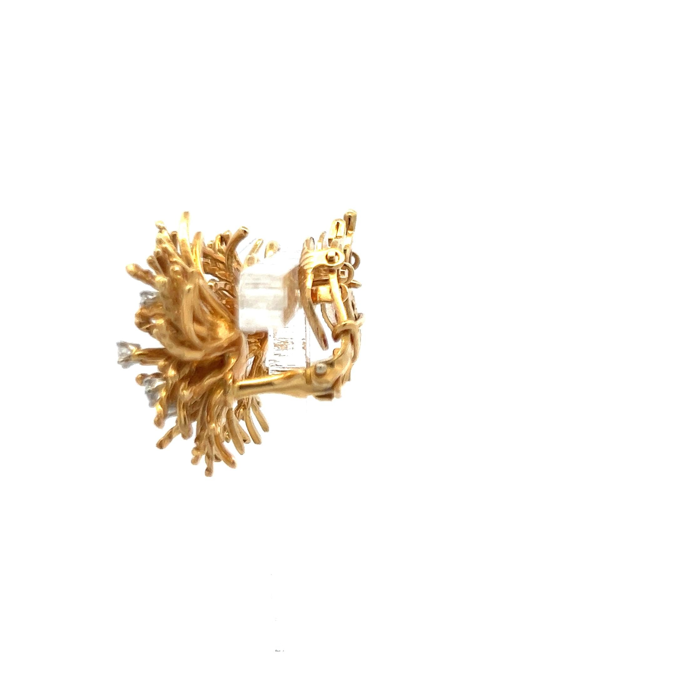 Tiffany & Co 0.50 Carat Round Diamond 18 Karat Yellow Gold Clip On Earrings