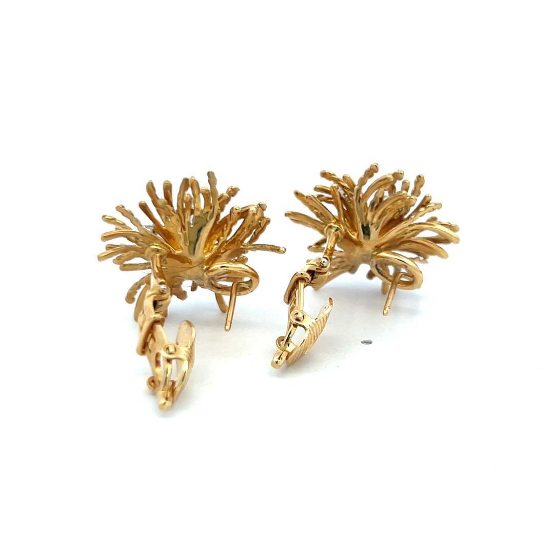 Tiffany & Co 0.50 Carat Round Diamond 18 Karat Yellow Gold Clip On Earrings