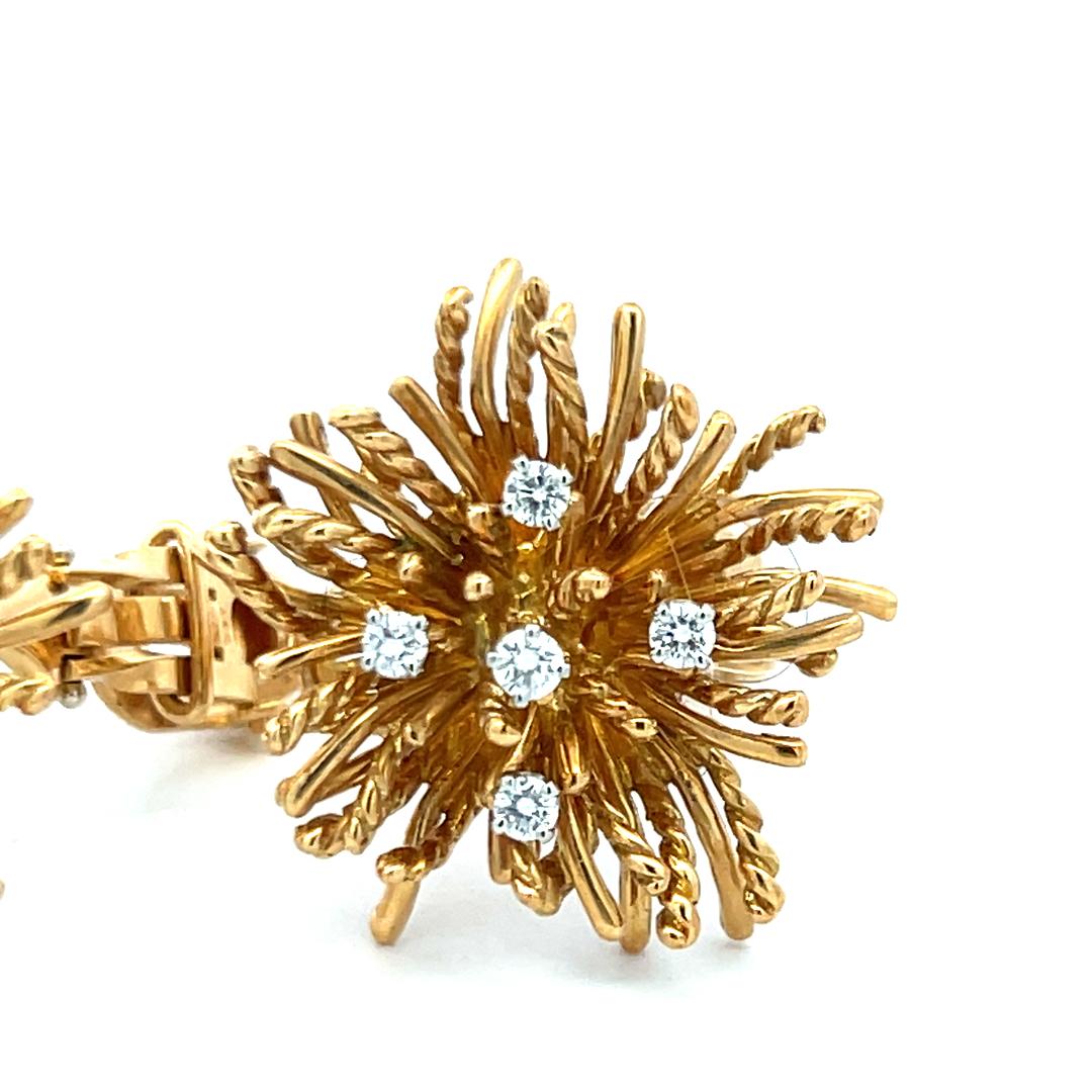 Tiffany & Co 0.50 Carat Round Diamond 18 Karat Yellow Gold Clip On Earrings
