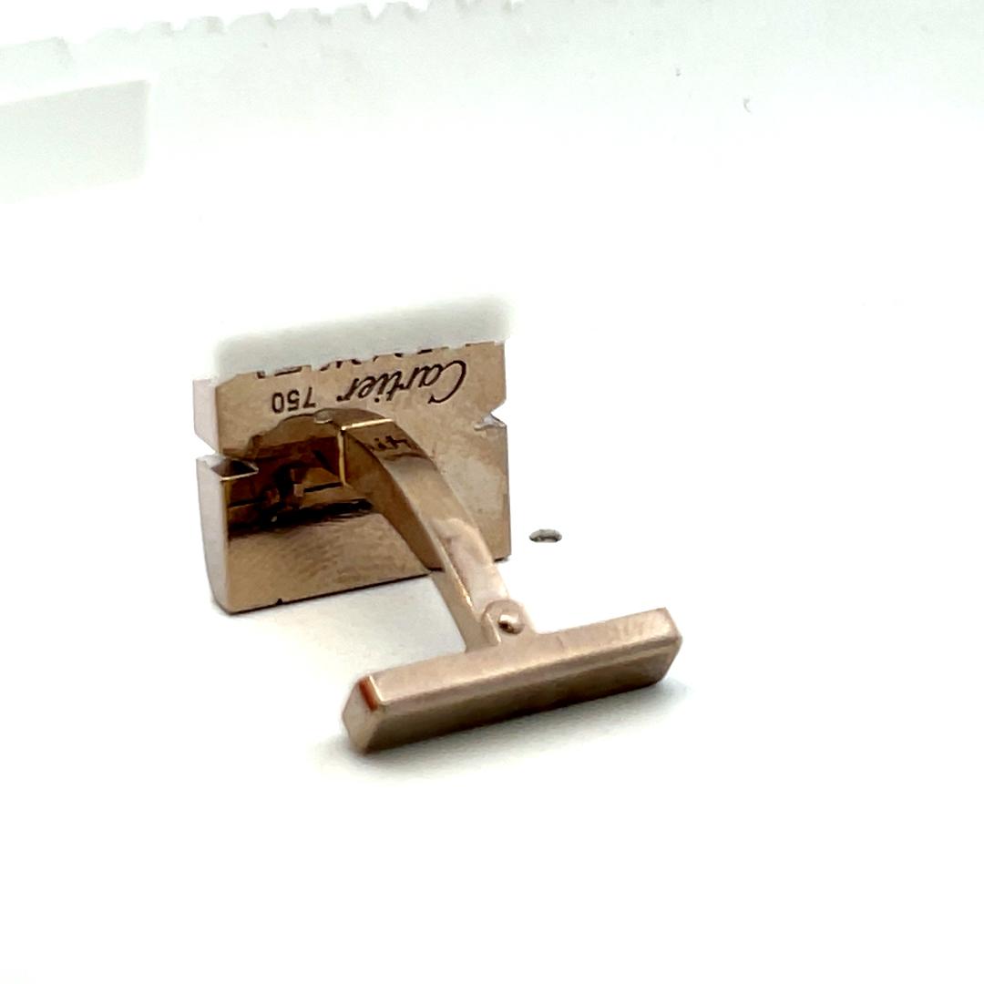 Cartier Vintage 22.50 Grams 18 Karat White Gold Locking Cufflinks