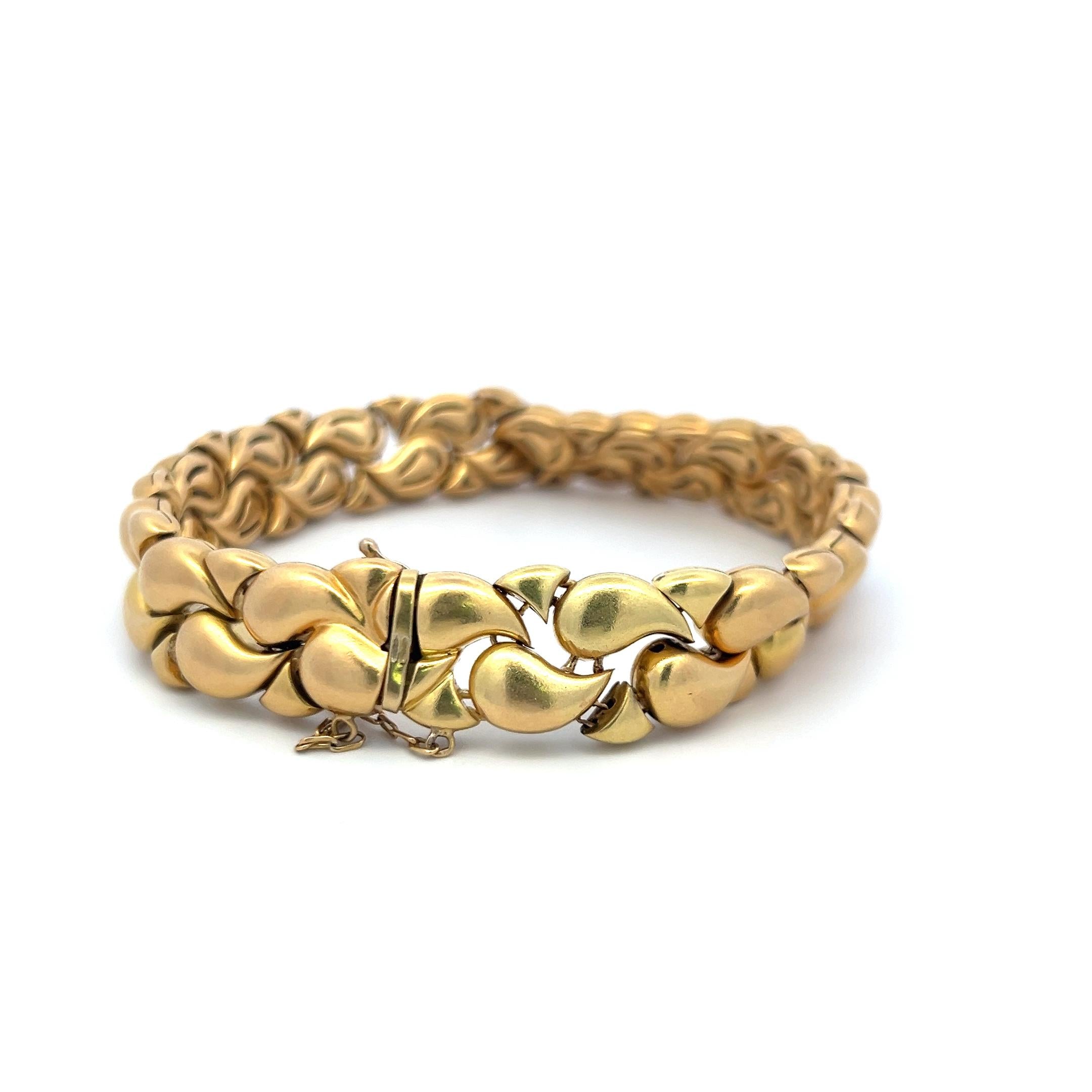 Chopard 1.00 Carat Round Brilliant Diamond 18 Karat Yellow Gold Link Bracelet