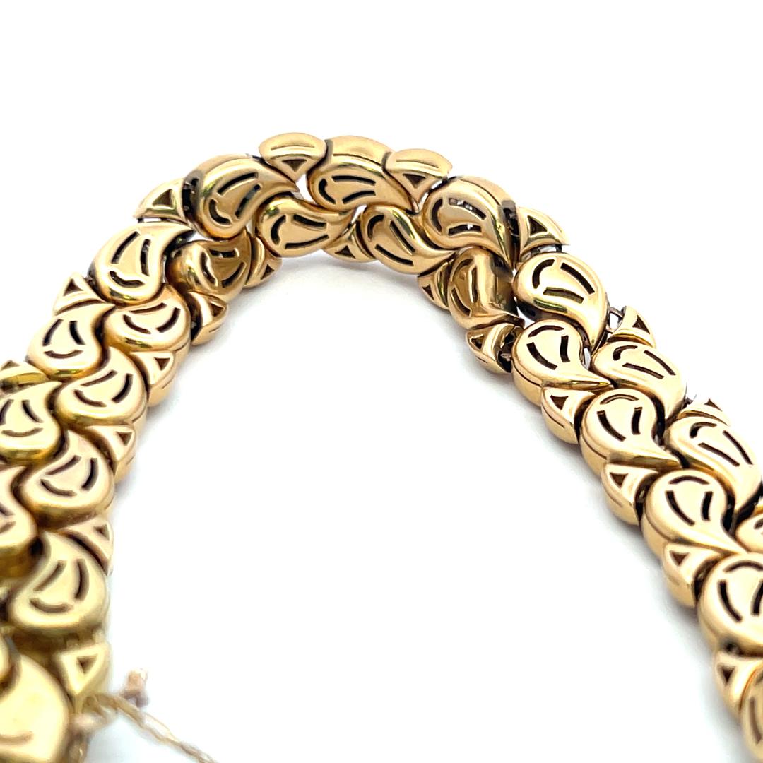 Chopard 1.00 Carat Round Brilliant Diamond 18 Karat Yellow Gold Link Bracelet