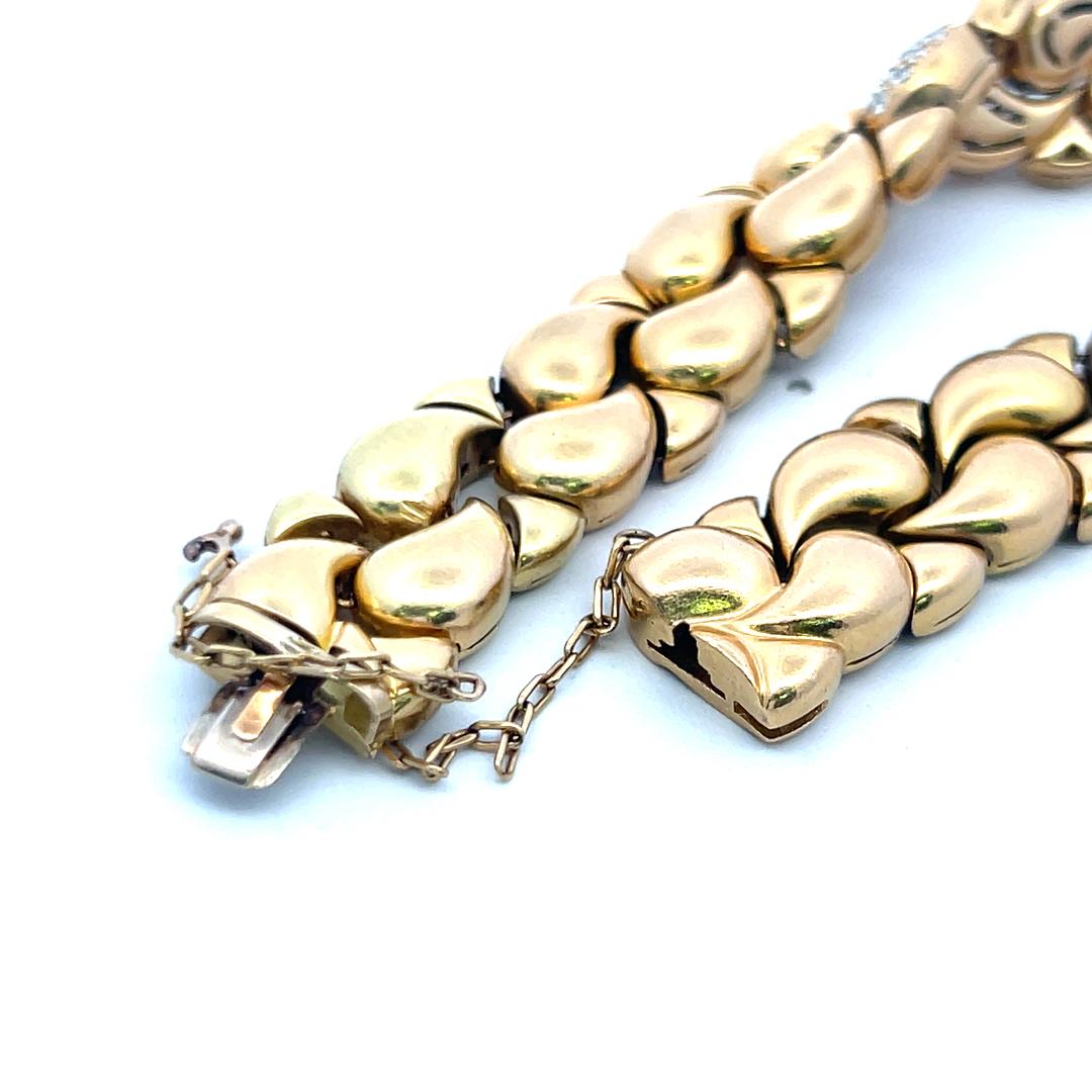 Chopard 1.00 Carat Round Brilliant Diamond 18 Karat Yellow Gold Link Bracelet
