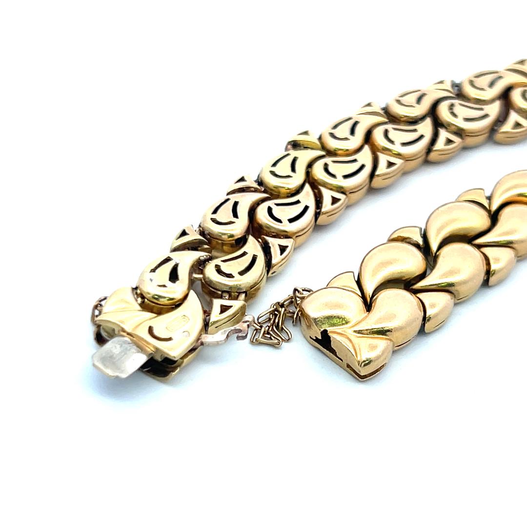Chopard 1.00 Carat Round Brilliant Diamond 18 Karat Yellow Gold Link Bracelet