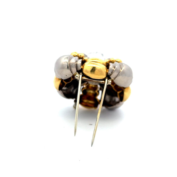 Cartier 57.10 Grams 18 Karat Two Tone Gold Pin Brooch
