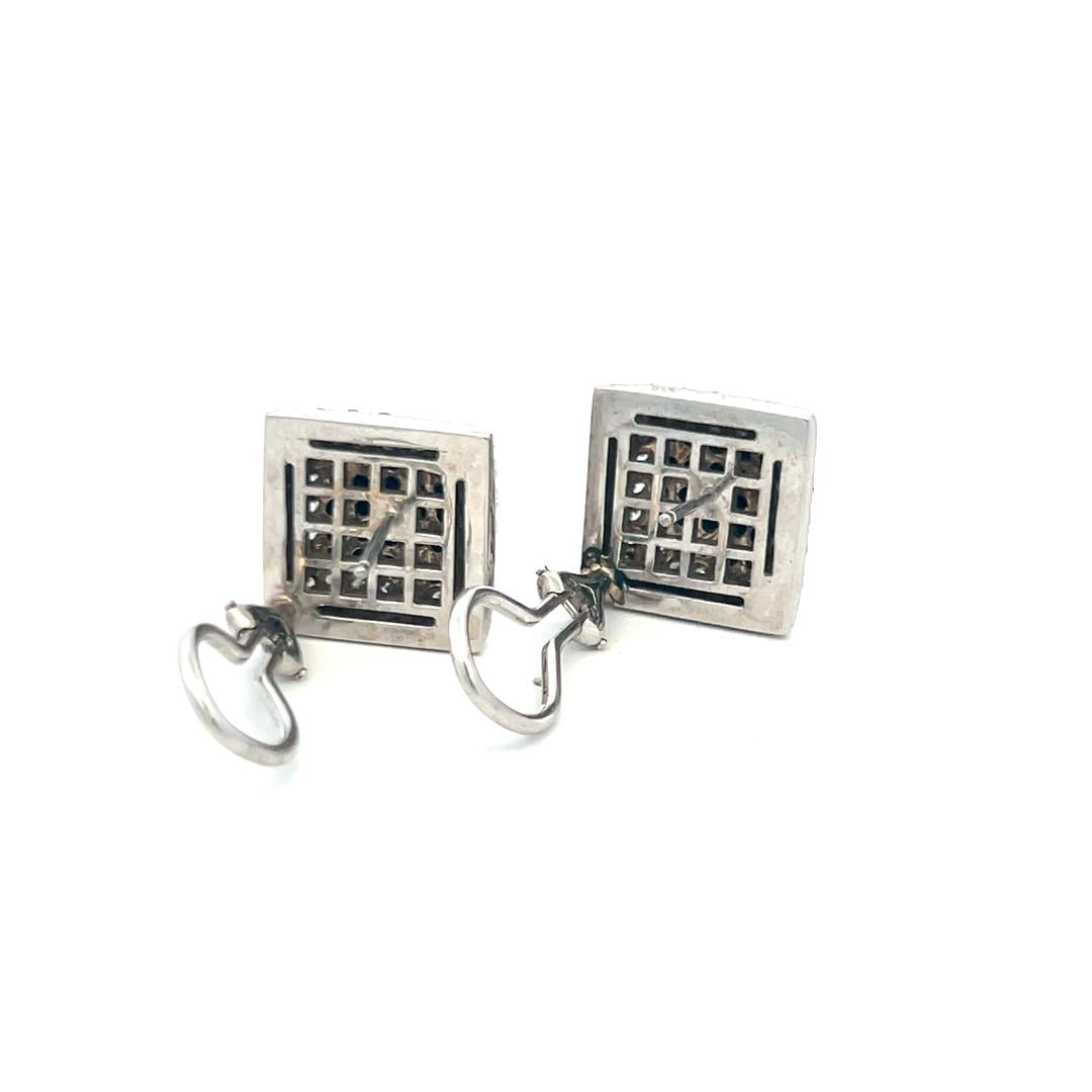 1.65ct Round Brilliant & 1.00ct Black Diamond Clip-On Earrings in 18K White Gold