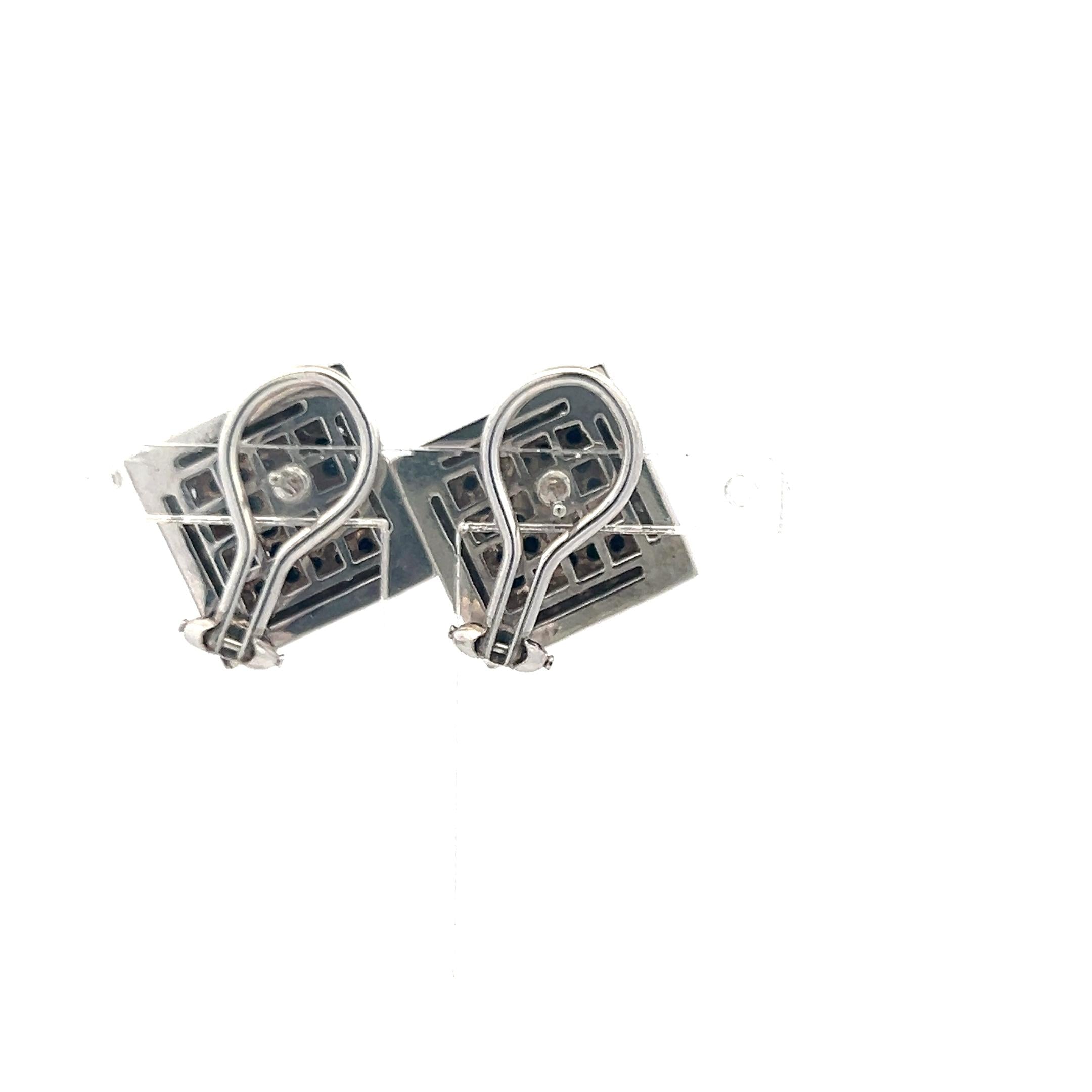 1.65ct Round Brilliant & 1.00ct Black Diamond Clip-On Earrings in 18K White Gold