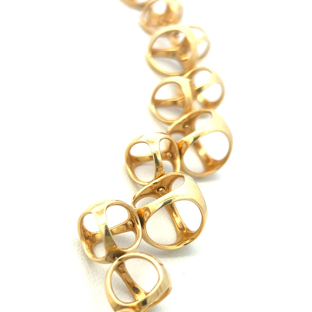 Di Modolo 18K Two-Tone Gold Link Necklace & Earrings  0.6ct Round H SI1 Diamonds
