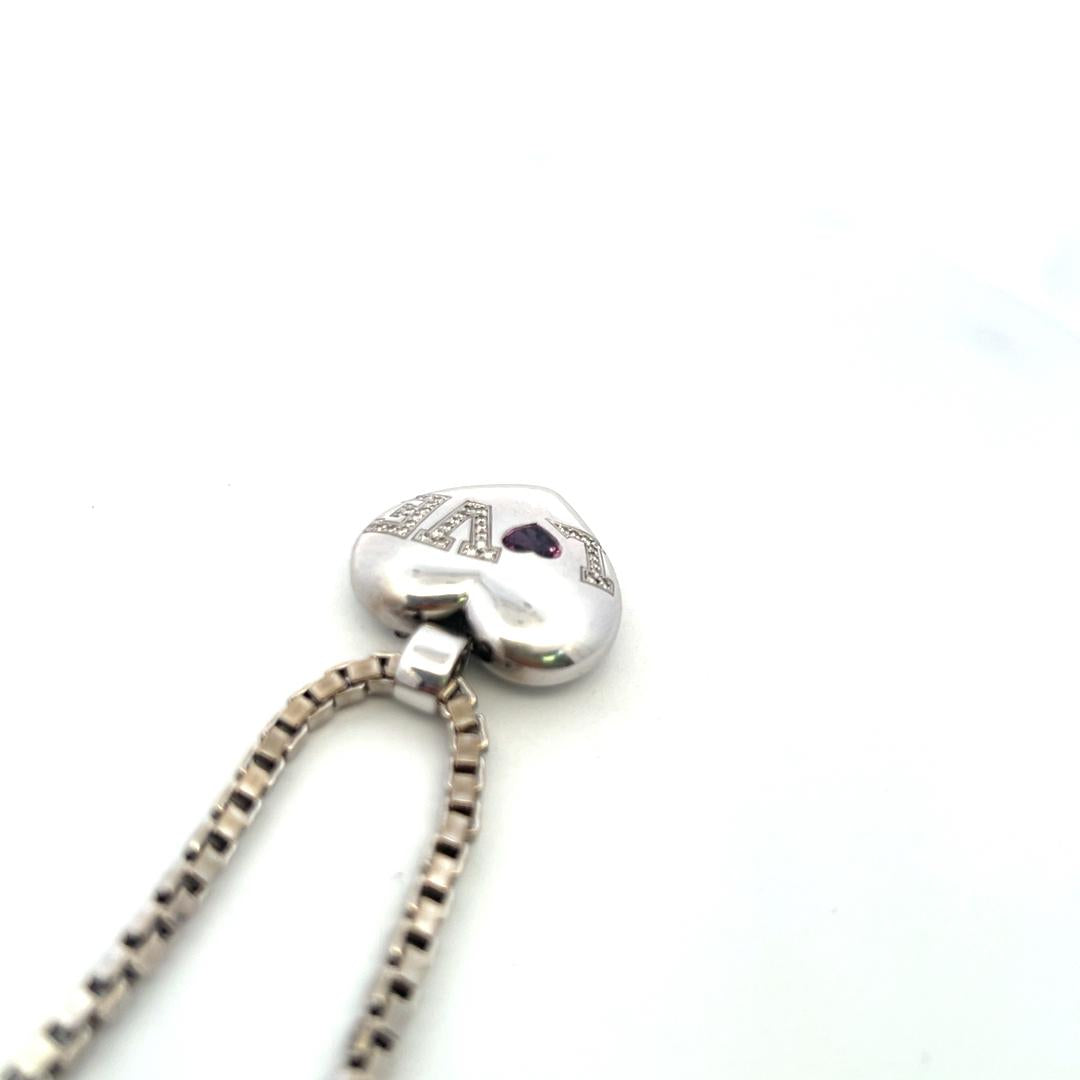 Chopard 0.50ct Tourmaline & 0.20ct Diamond Heart Pendant in 18K White Gold
