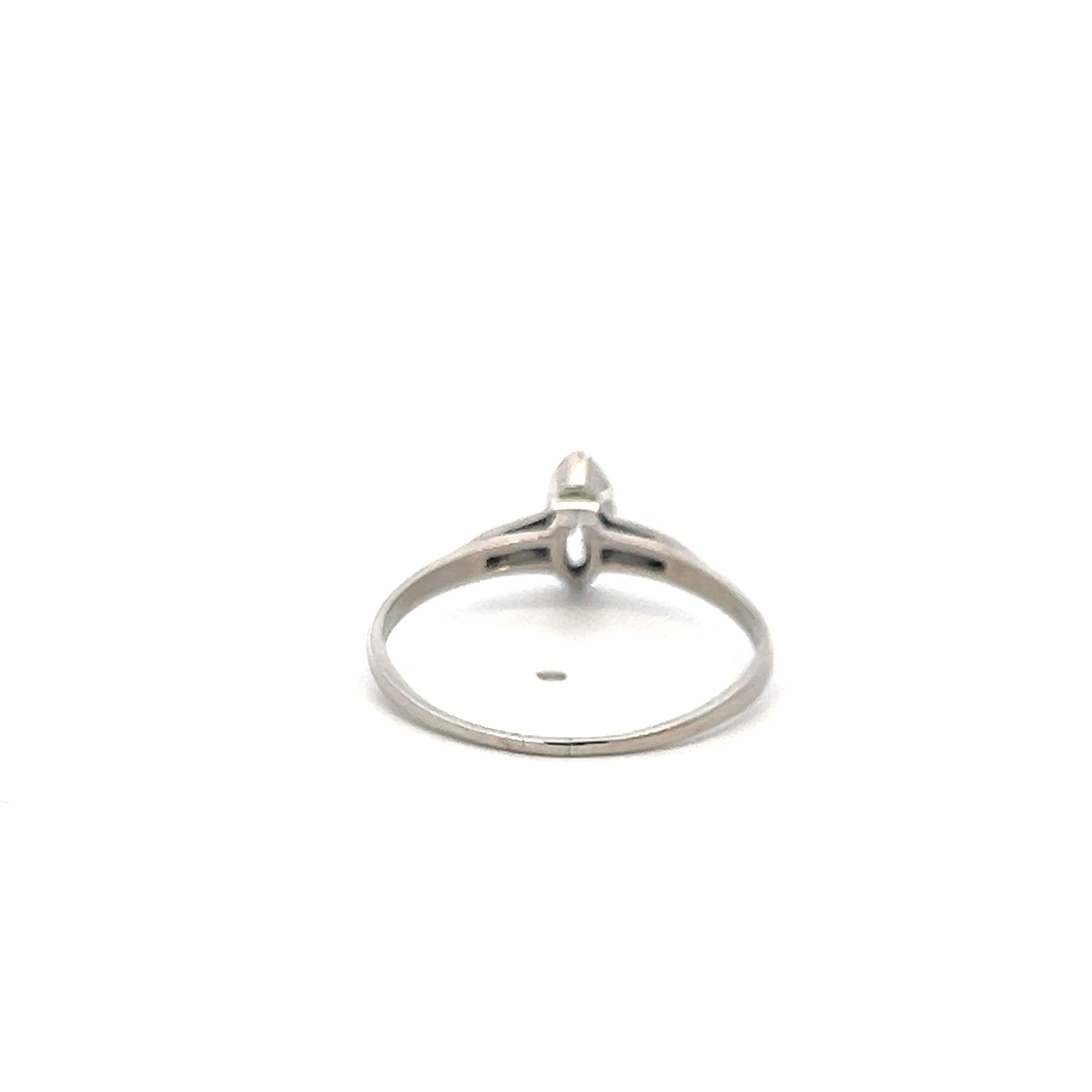 Platinum Engagement Ring with 0.48ct Marquis & Circular Diamonds H SI2 GIA