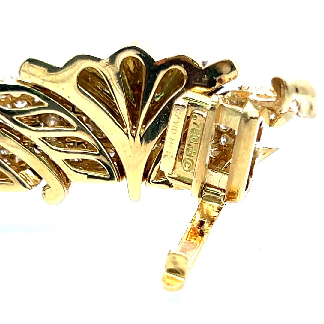 Hammerman Brothers 18K YG Link Bracelet with 15 Carat Round G VS Diamonds