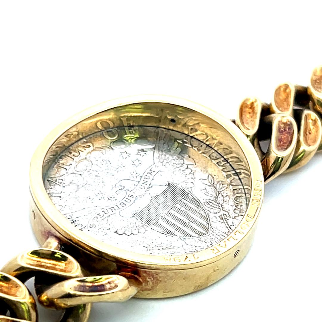 Bvlgari 18K Two Tone Gold/Silver Coin Collar Necklace 290 Grams