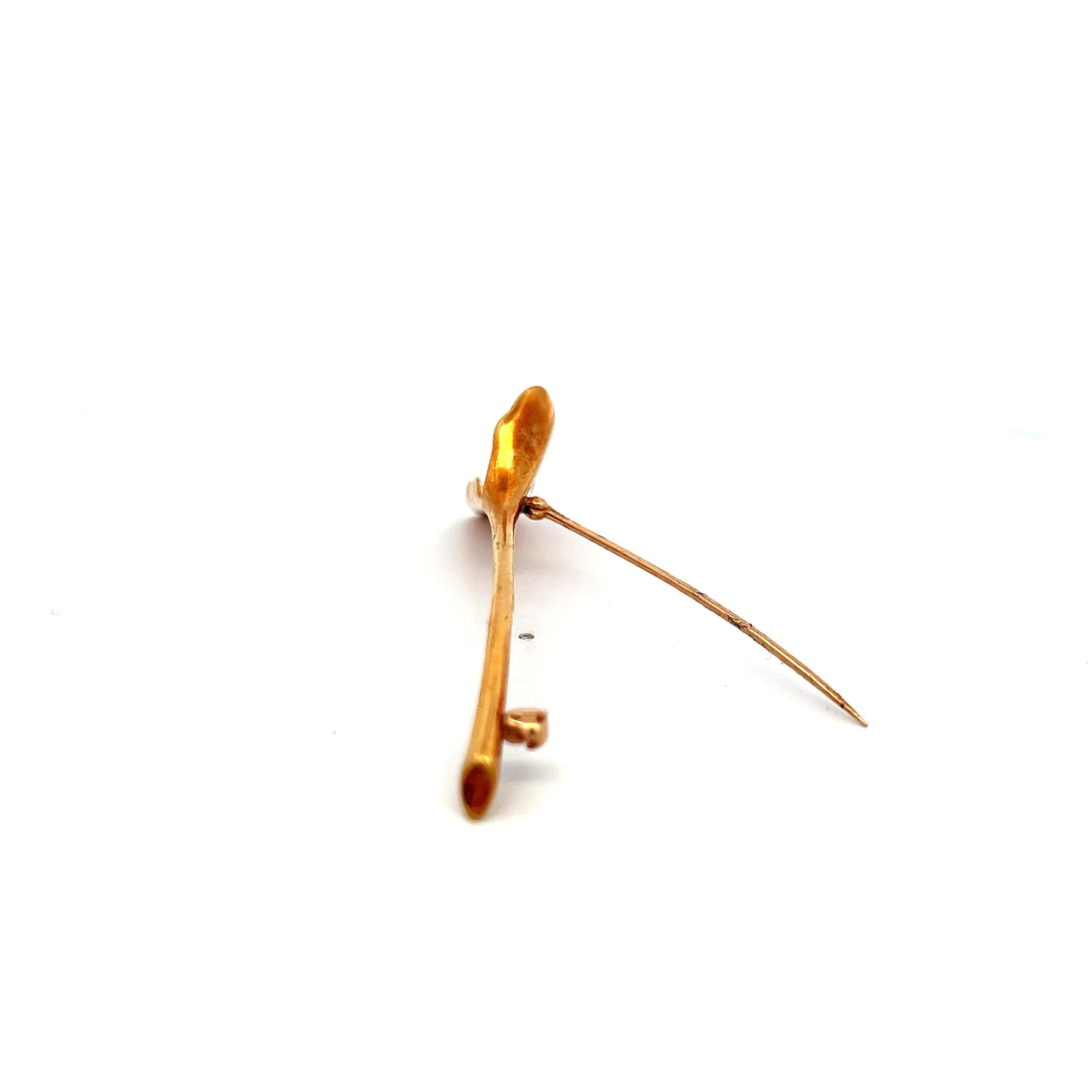 Tiffany & Co. 18K Yellow Gold Sculpted Leaf Pin Brooch – Vintage Estate Piece