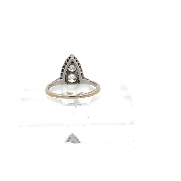 1.21 Carat Old European Cut H SI Diamond Platinum Cocktail Ring