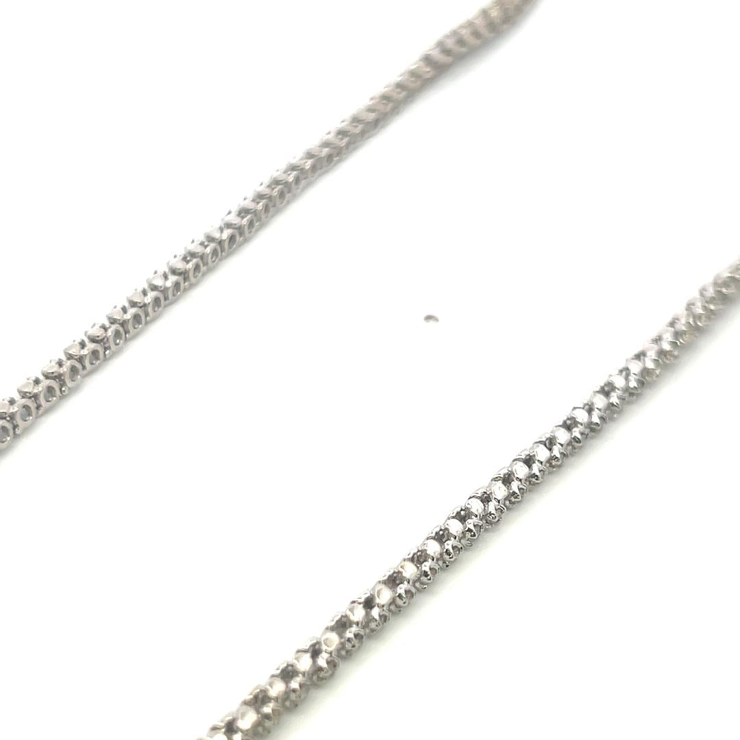 5.50ct Round Brilliant Diamond Riviera Necklace in 14K White Gold (I I1)