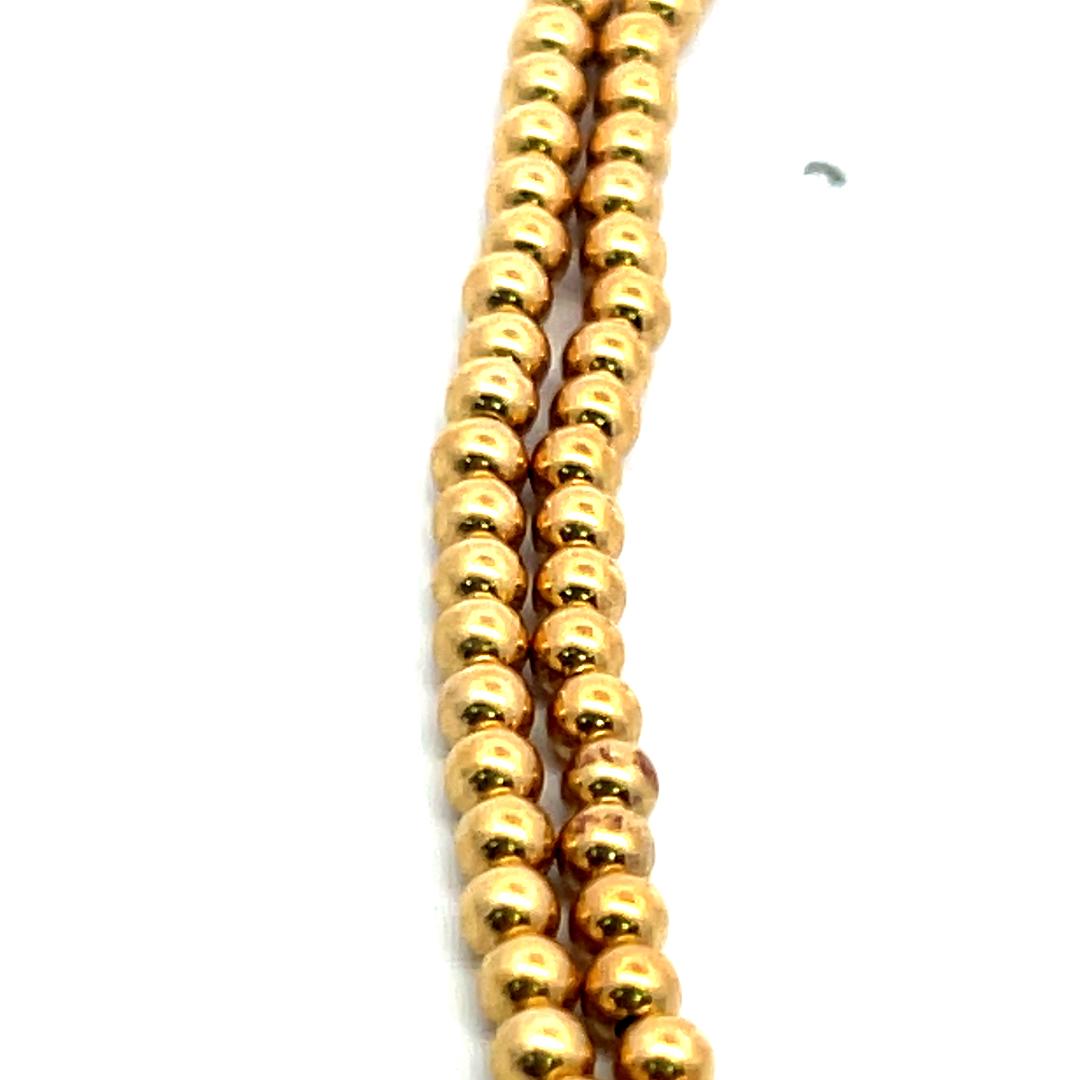 Vintage 18K Yellow Gold Enamel Pendant Necklace – 12.50g, 18 Inches