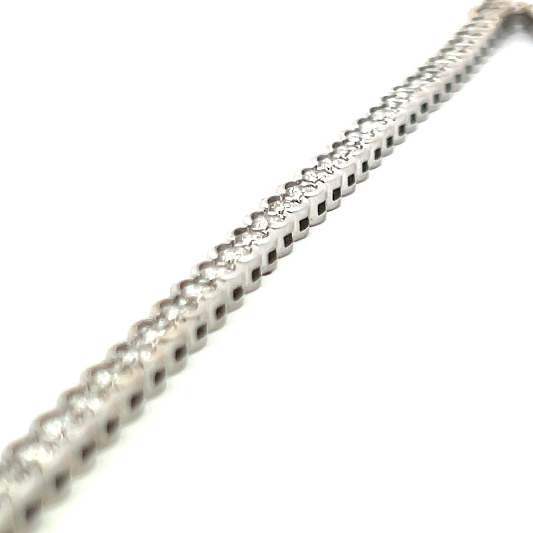 2.60ct Round Brilliant Diamond Tennis Bracelet in 14K White Gold (F SI)