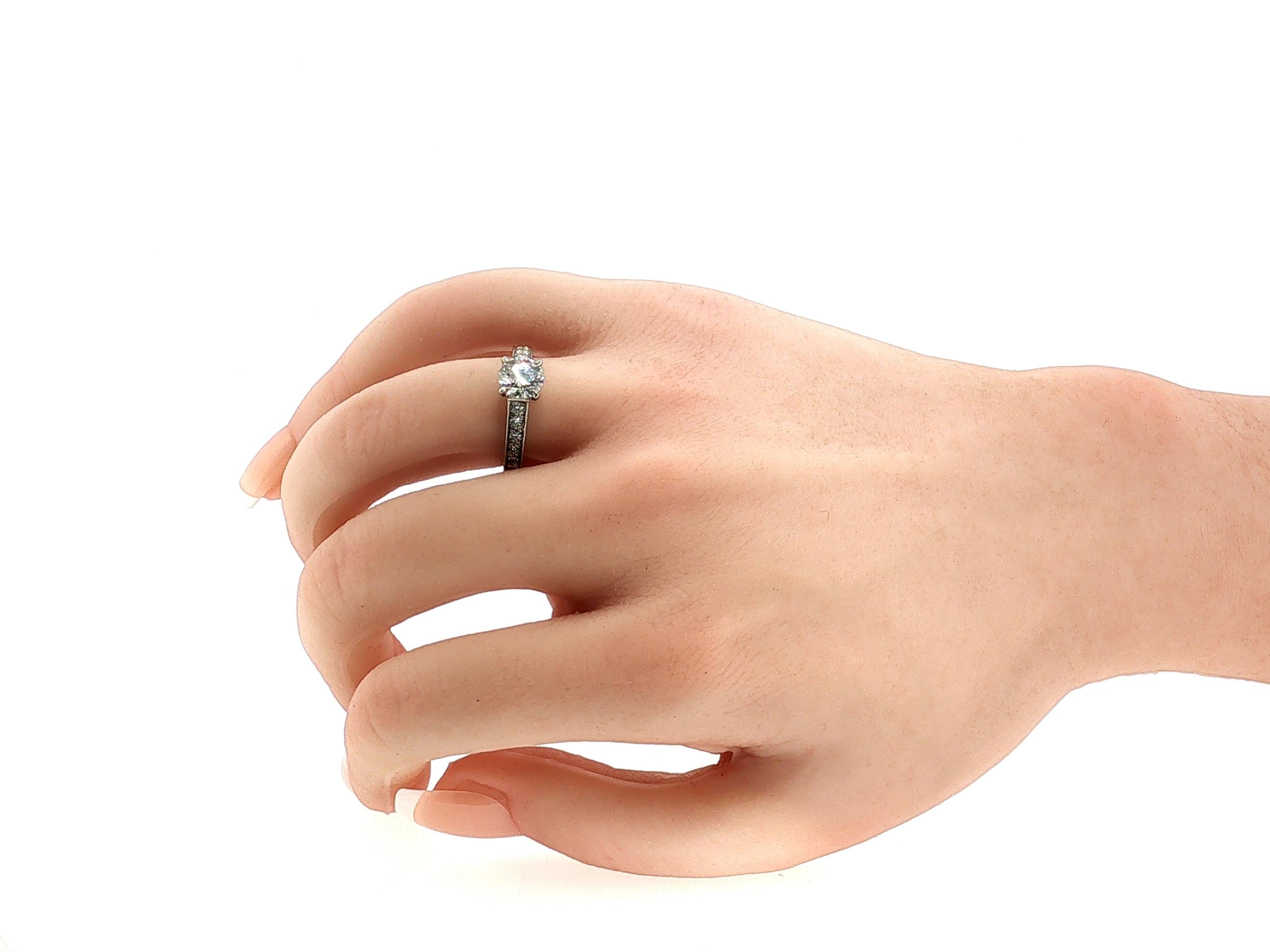 Cartier Platinum Engagement Ring with 1.64 Carat Round Diamonds F-VVS1 GIA