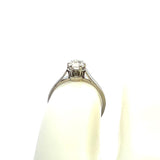 0.43 Carat Old European Cut H VS1 Diamond Platinum Engagement Ring