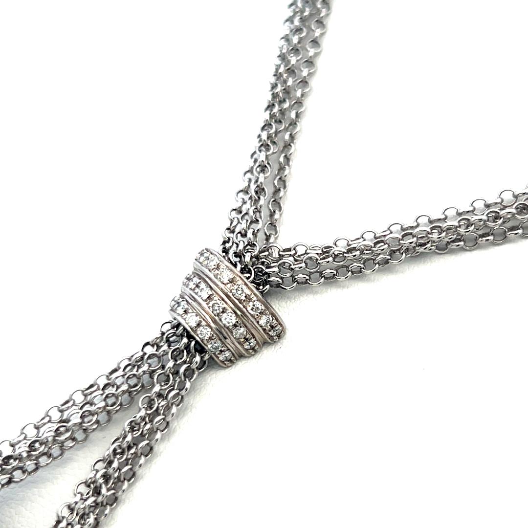 Tahitian & South Sea Pearl Diamond 18K White Gold Two Drop Pendant Necklace